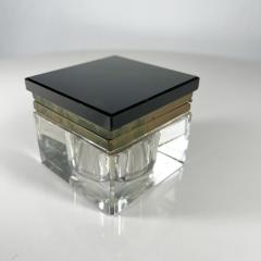 1920s Art Deco Antique Square Glass Ink Well - 2955314