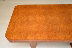 1920s Art Deco Burr Walnut Cloud Back Dining Table Chairs - 3114477