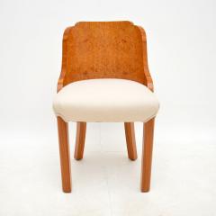 1920s Art Deco Burr Walnut Cloud Back Dining Table Chairs - 3114479