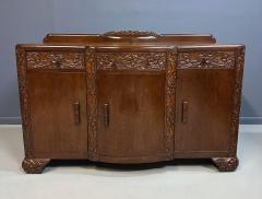 1920s Art Nouveau English Carved Sideboard in Oak - 4175192