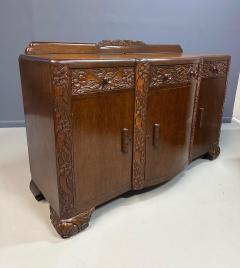 1920s Art Nouveau English Carved Sideboard in Oak - 4175193