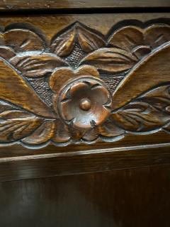 1920s Art Nouveau English Carved Sideboard in Oak - 4175203