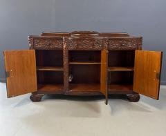 1920s Art Nouveau English Carved Sideboard in Oak - 4175212