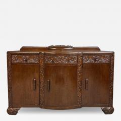 1920s Art Nouveau English Carved Sideboard in Oak - 4176956