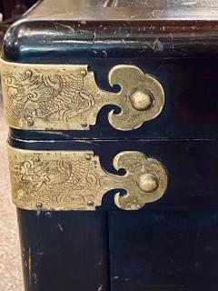1920s Asian Dowry Blanket or Storage Chest Bronze Decorated J L George - 2976816
