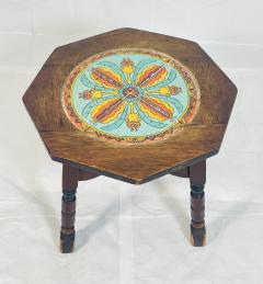 1920s California Spanish Revival Tile Top Octagonal Side Table - 4722033
