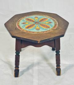 1920s California Spanish Revival Tile Top Octagonal Side Table - 4722034