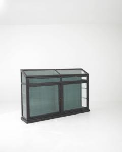 1920s French Black Patinated Wooden Vitrine - 3471865