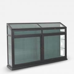 1920s French Black Patinated Wooden Vitrine - 3511293