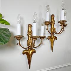 1920s French Empire Giltwood Arrow Wall Lights - 4153368