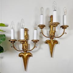 1920s French Empire Giltwood Arrow Wall Lights - 4153371