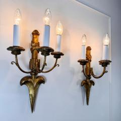 1920s French Empire Giltwood Arrow Wall Lights - 4153375