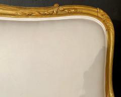 1920s French Settee Sofa or Canape One of Two in Gilt Wood Polished Cotton - 2937341