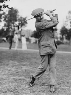 1920s Golf Player Harry Vardon Bronze Statue Richard Thuss Argentor Vienna - 4068001
