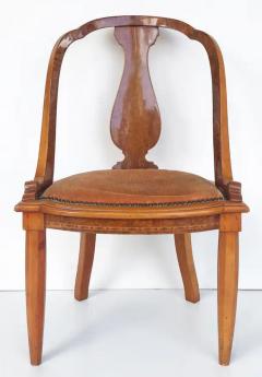 1920s Grained Fine Austrian Biedermeier Burlwood Table and 2 Chairs - 3502750