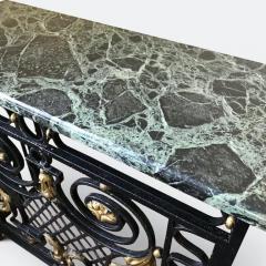 1920s Marble and Gilt Metal Console Radiator Cover - 2065659