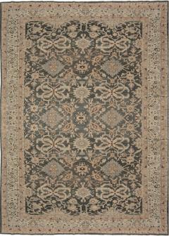 1920s Persian Sultanabad Handwoven Wool Rug in Beige Gray and Brown - 2454182