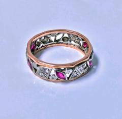 1920s Ruby and Diamond 14 Karat Ring - 1056384