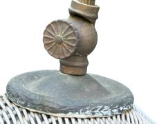 1920s WHITE WICKER BRASS BRIDGE FLOOR LAMP - 4689584