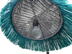 1920s WHITE WICKER BRASS BRIDGE FLOOR LAMP - 4689587
