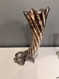 1920s horn of abundance silver plated vase - 4485202