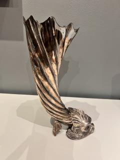 1920s horn of abundance silver plated vase - 4485204