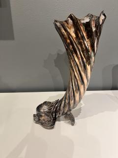 1920s horn of abundance silver plated vase - 4485206