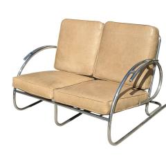 1925 Art Deco Paris Expo Machine Age Modernist Streamline Sofa Settee - 4523622