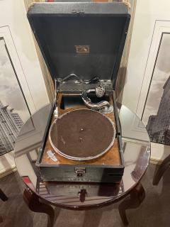 1930 Portable Gramophone His Masters Voice Phonograph - 3811011