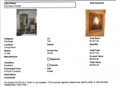 1930 s Art Deco Paris Portrait Oil Painting of a Flapper in a Fur Coat - 2839137