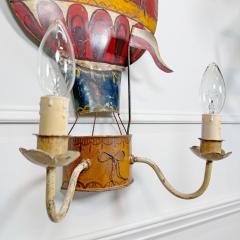 1930 s French Tole Hot Air Balloon Wall Light - 3838145