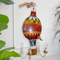 1930 s French Tole Hot Air Balloon Wall Light - 3838150