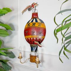 1930 s French Tole Hot Air Balloon Wall Light - 3838151