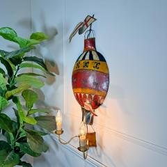 1930 s French Tole Hot Air Balloon Wall Light - 3838152