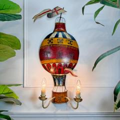 1930 s French Tole Hot Air Balloon Wall Light - 3838154