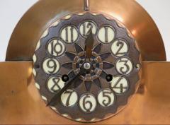 1930s Amsterdam School Rare Copper Mantel Clock with Mauthe Movement - 4251093