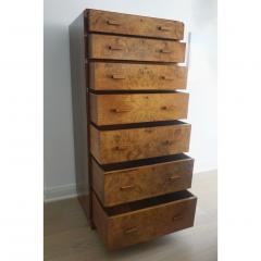 1930s Antique French Art Deco Figured Veneer Walnut 7 Drawer Chest Semainier - 1823277