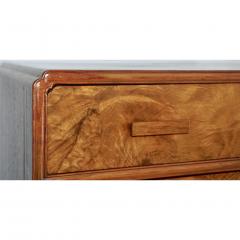 1930s Antique French Art Deco Figured Veneer Walnut 7 Drawer Chest Semainier - 1823278