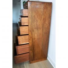 1930s Antique French Art Deco Figured Veneer Walnut 7 Drawer Chest Semainier - 1823279