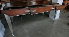 1930s Art Deco Metal and Leather Console Table or Desk - 274060