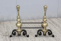 1930s Bronze And Iron Andirons - 937810