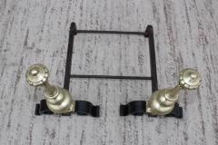 1930s Bronze And Iron Andirons - 937814