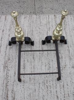 1930s Bronze And Iron Andirons - 937816