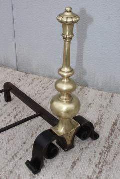 1930s Bronze And Iron Andirons - 937820