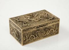 1930s Chinese Solid Brass Dragon Jewelry Box - 3995061