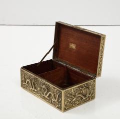 1930s Chinese Solid Brass Dragon Jewelry Box - 3995065