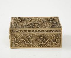 1930s Chinese Solid Brass Dragon Jewelry Box - 3995066