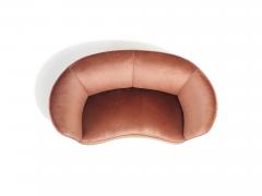 1930s Danish Deco Curved Sofa in Original Pink Mohair - 4420978