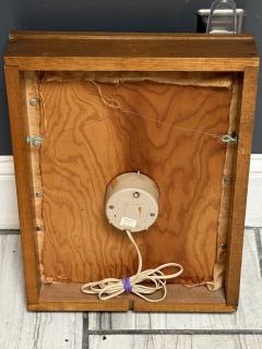 1930s EMBROIDERED WALL CLOCK IN WOOD AND GLASS CASE - 4281353