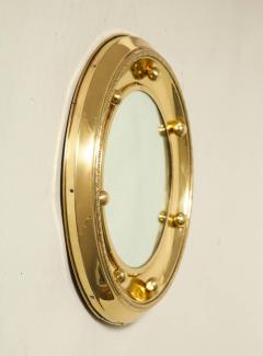 1930s English Brass Port Hole Mirror - 662727